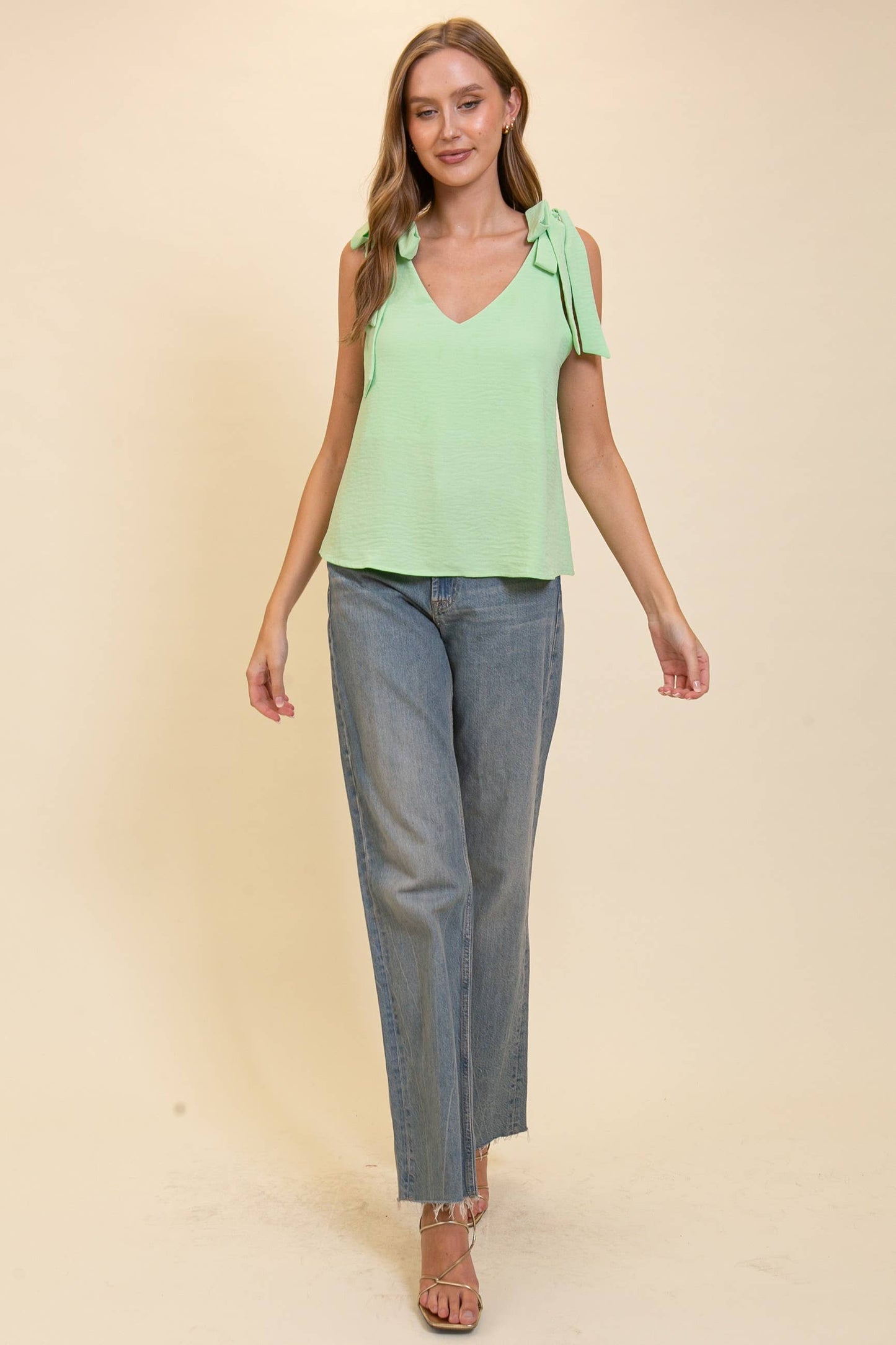 Self Tie Strap Airflow Cami Top