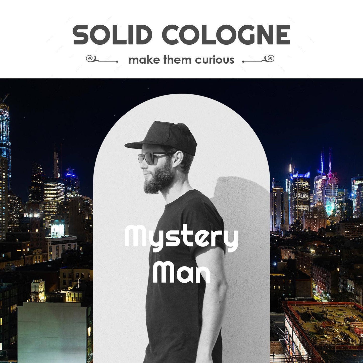 Mystery Man Solid Cologne - Vintage Slide Tin - 0.75 Ounce