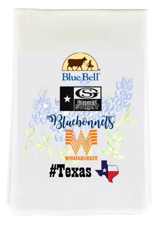 Texas Things Tea Towel