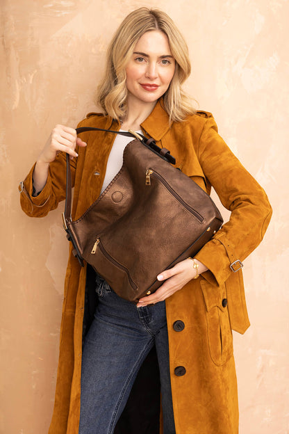 Alexa 2-in-1 Hobo Bag w/Dual Zip Compartments | M1816A