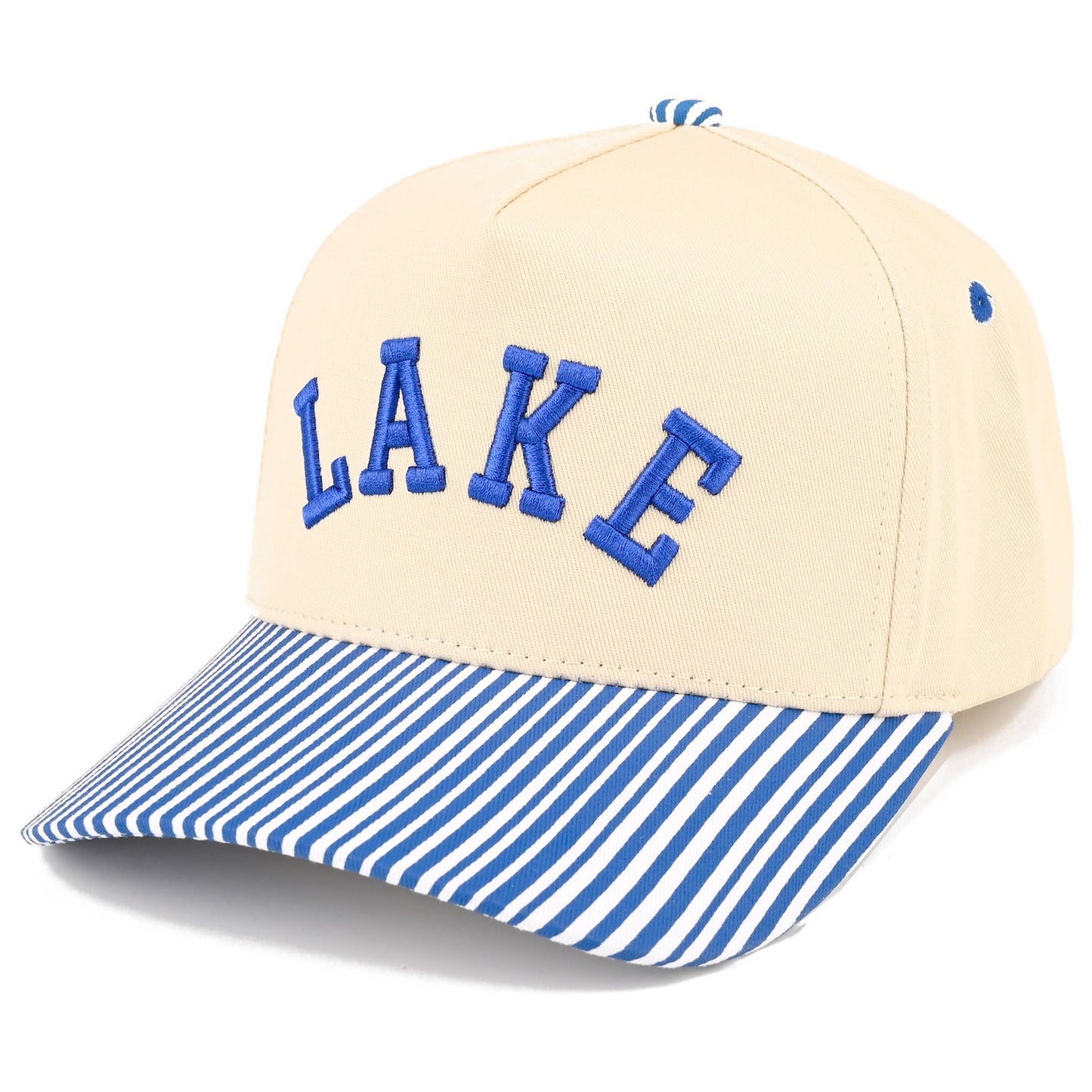 C.C LAKE Letter Embroidered Two Tone Trucker Hat
