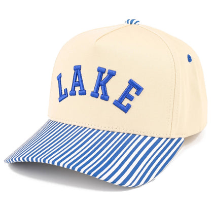 C.C LAKE Letter Embroidered Two Tone Trucker Hat