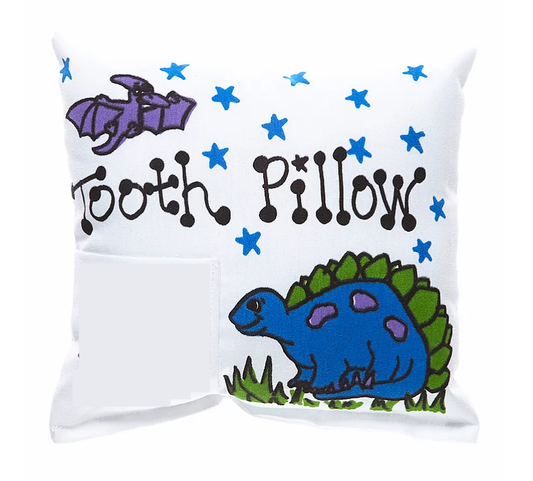 Blue Dinosaur Tooth Pillow for Boys