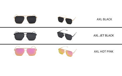 DAX AXL - Unisex Geometric Aviator Polarized Sunglasses