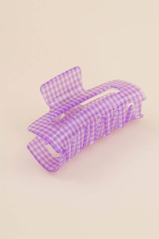 Gingham Hair Claw Clip