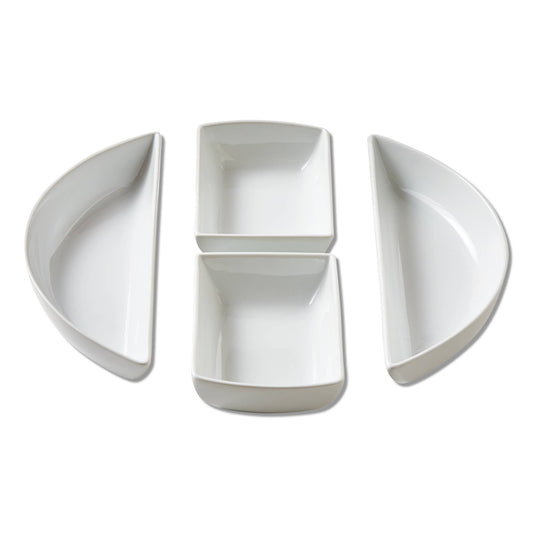 Whiteware Modular 4Pc Serv Set Porcelain