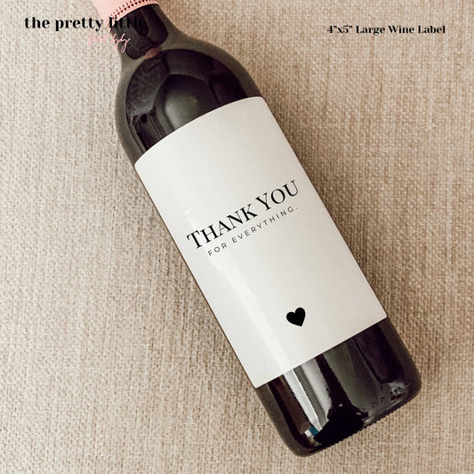 Wine Label - Thank You