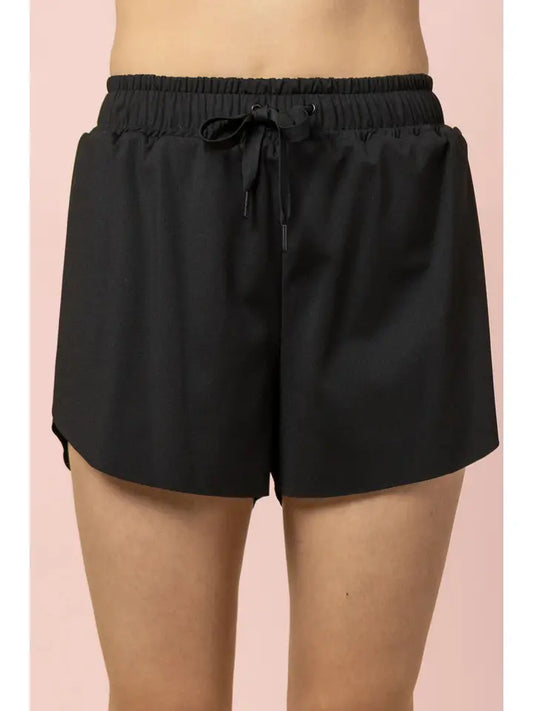 Side Overlap Activewear Shorts W/ Shorts Lining
