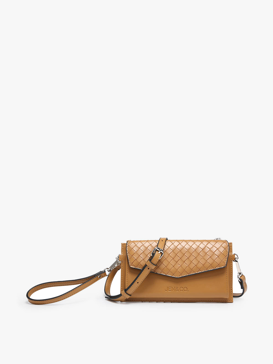 Elle Wallet Crossbody w/ Woven Accents
