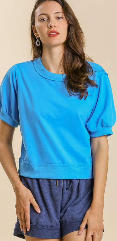 Ribbed Round Neck Open Back