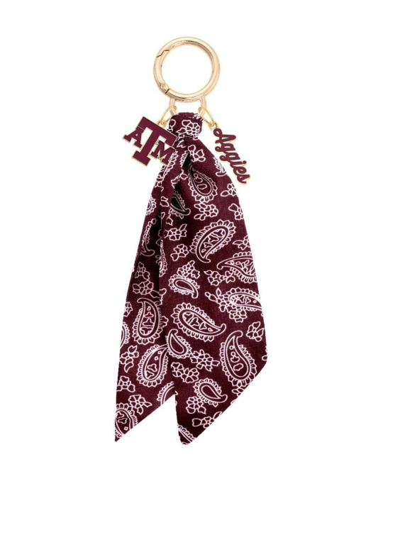 Texas A&M Aggies Logo Bandana Bag Charm