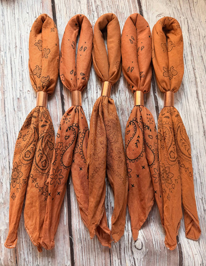 Burnt Orange Bandanas  (slides sold separately)