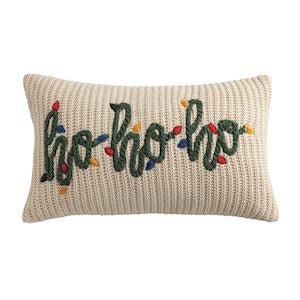 Ho Ho Ho Chunky Knit Pillow