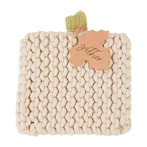 Pumpkin Knit Trivet / Potholder