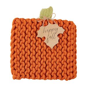 Pumpkin Knit Trivet / Potholder