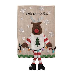 REINDEER DANGLE LEG TOWEL