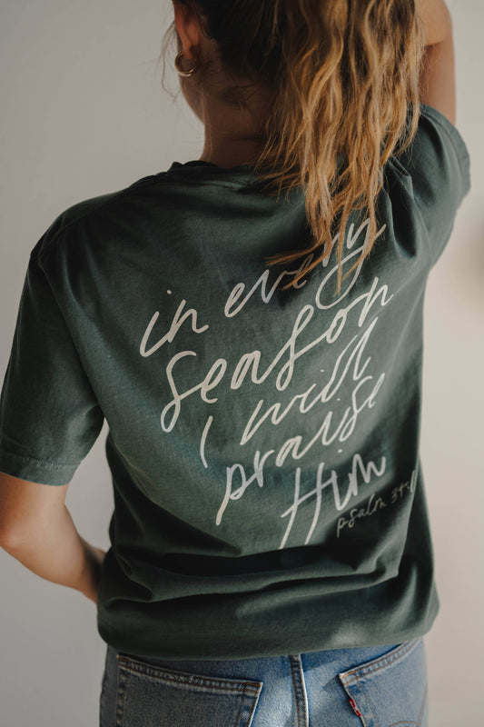 In Every Season Tee - Blue Spruce