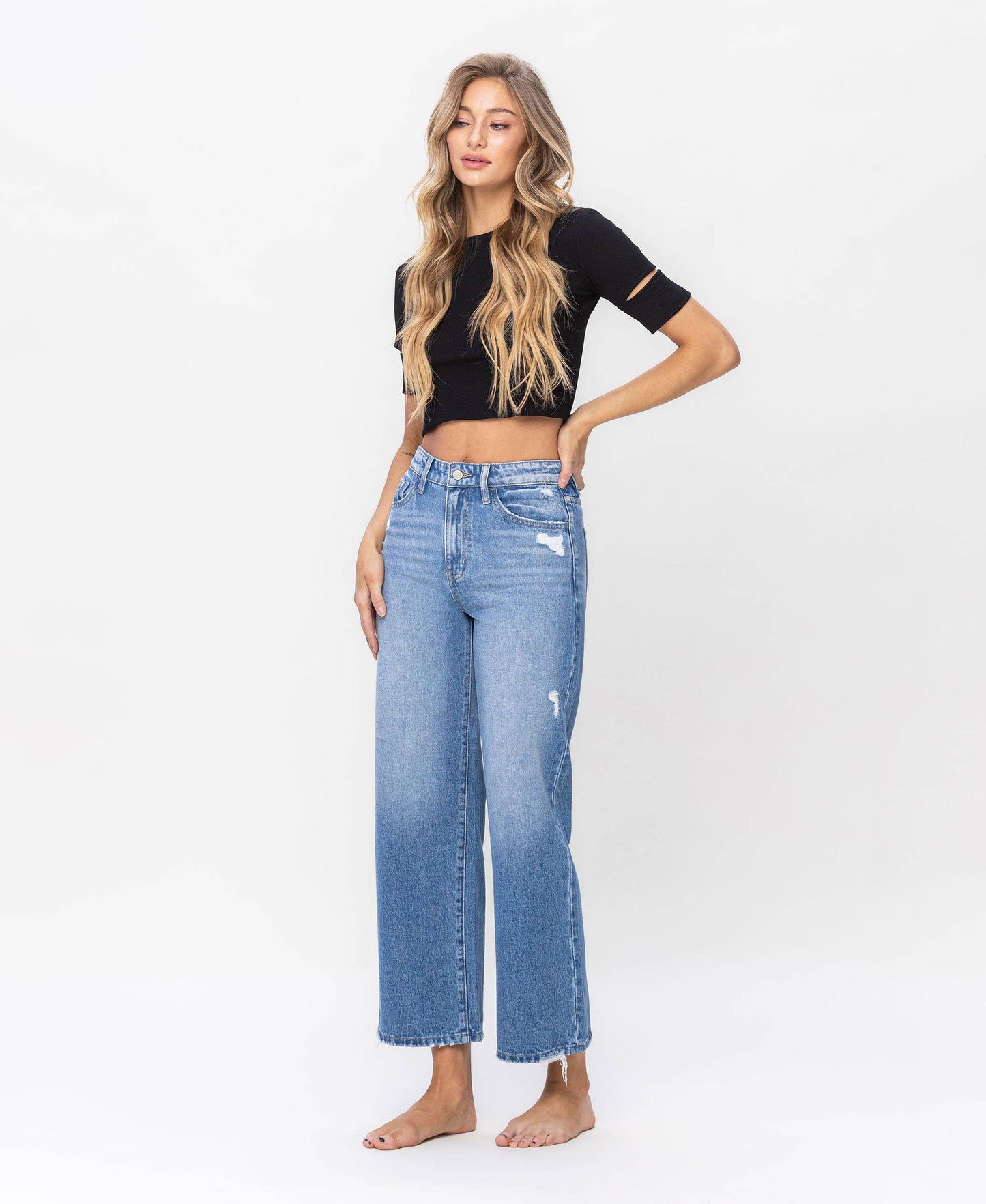 SUPER HIGH RISE WIDE JEANS