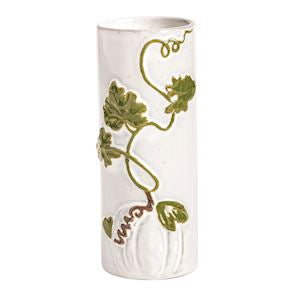 White Pumpkin Vine Stem Vase