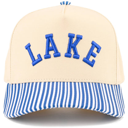 C.C LAKE Letter Embroidered Two Tone Trucker Hat