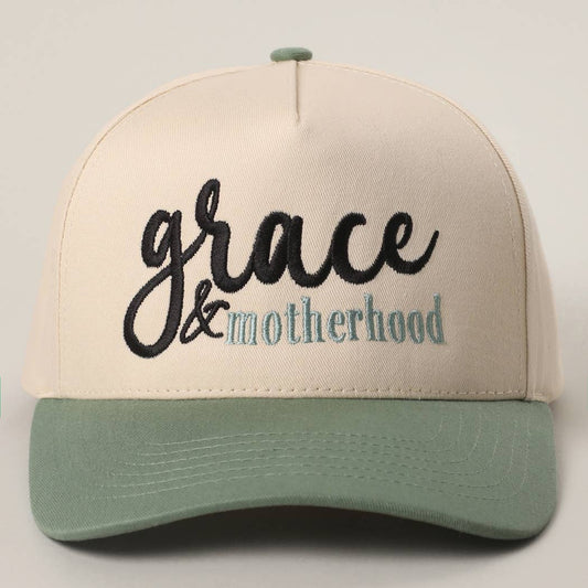 Grace & Motherhood Embroidery Two-Tone Trucker Hat