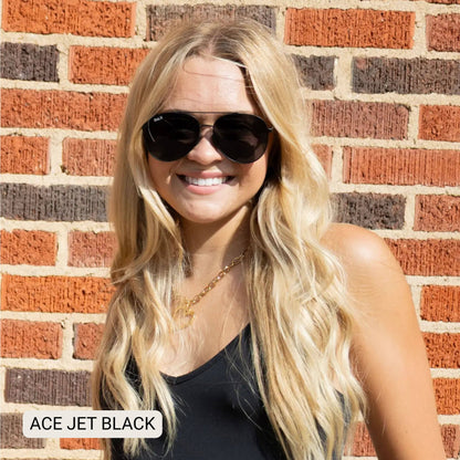 DAX ACE - Unisex Aviator Sunglasses – Polarized Hair-Friendly