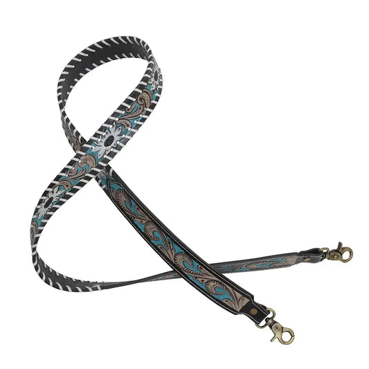 Tooled Leather Myra Purse Strap