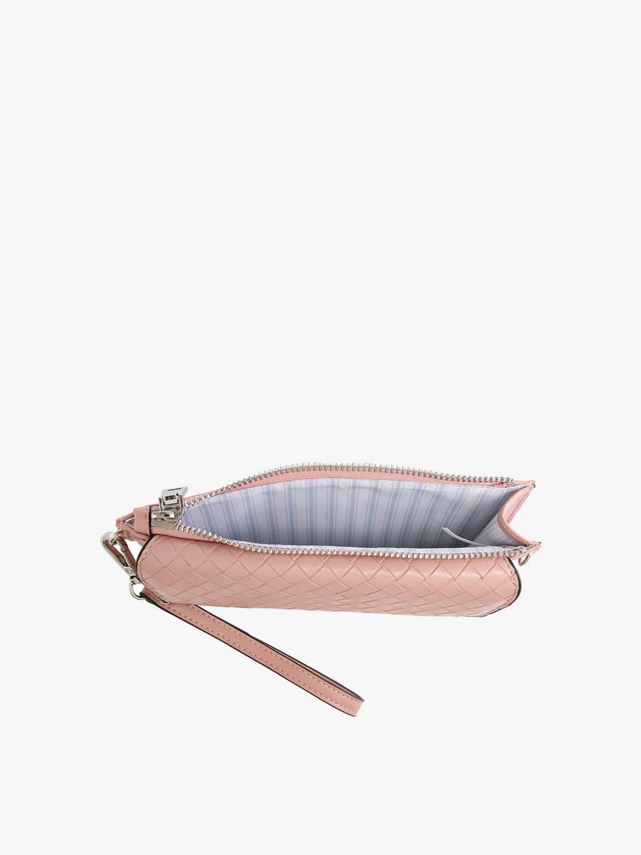 Elle Wallet Crossbody w/ Woven Accents