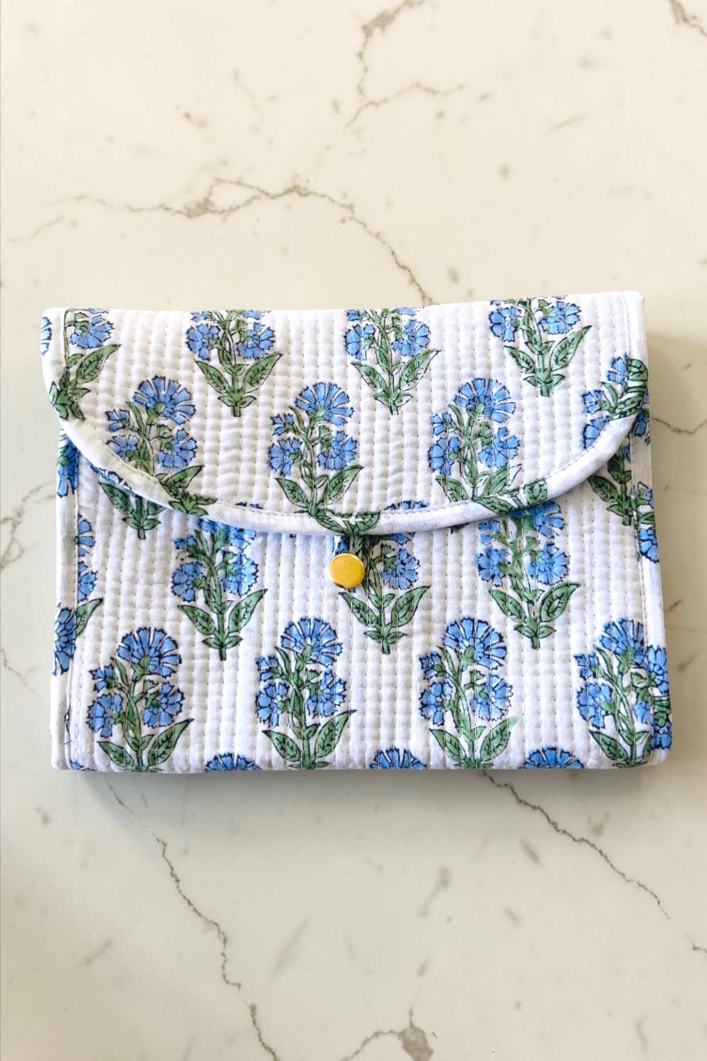 Patsy Blue Floral Jewelry Pouch