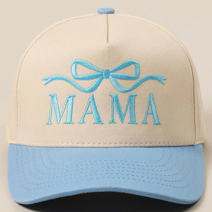 MAMA Ribbon Embroidered Two-Tone Trucker Hat