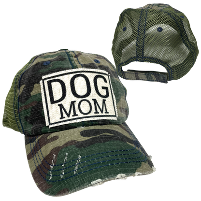 DOG MOM BALL CAP | WOMAN'S HAT | DISTRESSED