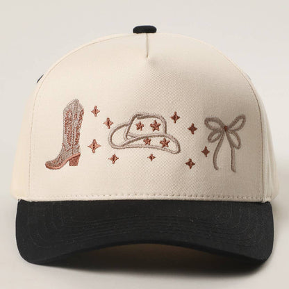 Coquette Western Howdy Embroidery Two-Tone Trucker Hat