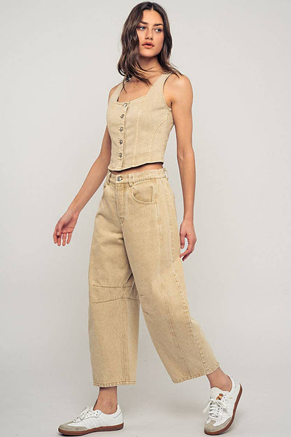 Time will Tell Barrel Jeans