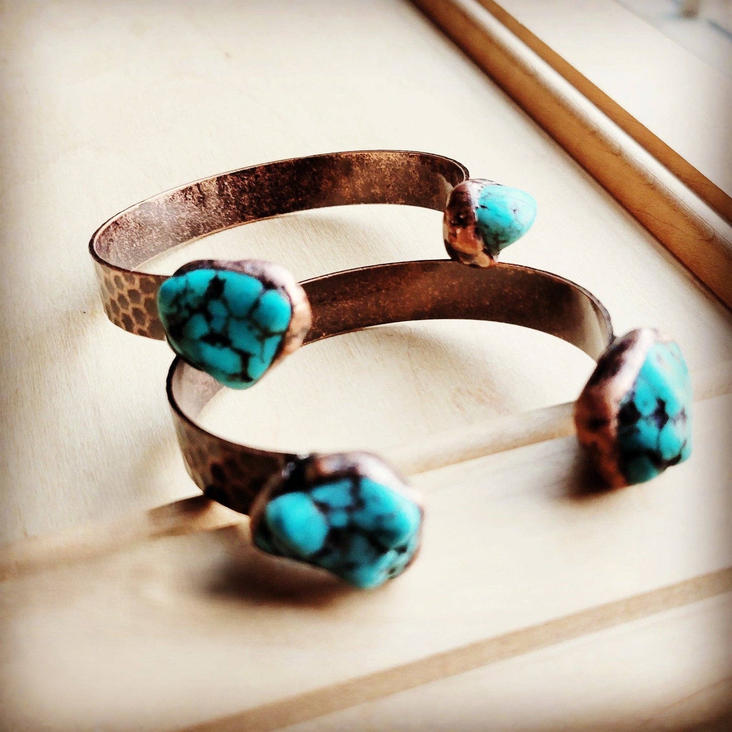 Genuine Natural Turquoise Cuff Bangle Bracelet