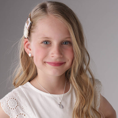 Sterling Silver Girls Rainbow Unicorn Necklace for Kids
