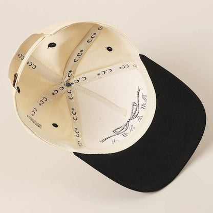 MAMA Ribbon Embroidered Two-Tone Trucker Hat
