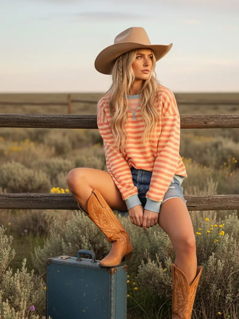 MULTI COLOR STRIPED SWEATSHIRT