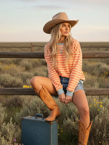 MULTI COLOR STRIPED SWEATSHIRT