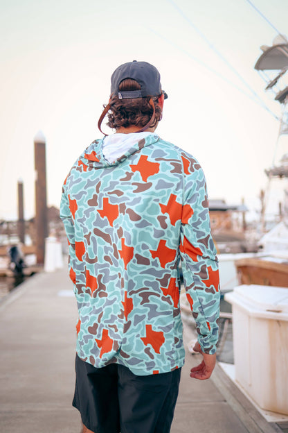Burnt Orange Texas Camo Performance Hoodie
