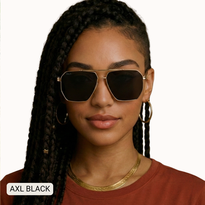 DAX AXL - Unisex Geometric Aviator Polarized Sunglasses