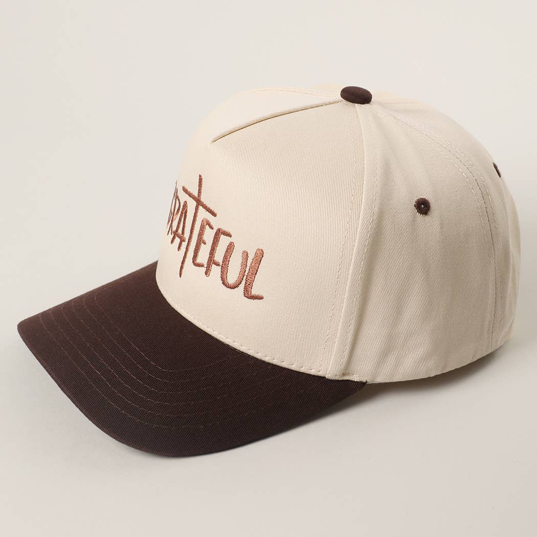 GRATEFUL Embroidery Two-Tone Trucker Hat