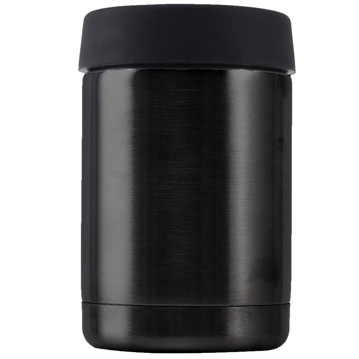 Black Bottle Holder | Stainless Steel Can Koozie Sleeve