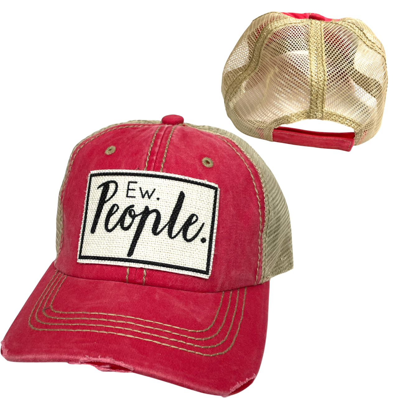 EW PEOPLE BALL CAP | UNISEX HAT | DISTRESSED