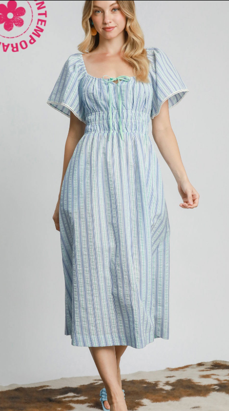 Stripe Midi Dress