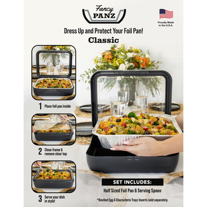 Fancy Panz Classic Set - Pan Frame w/ Lid & Serving Spoon - Charcoal