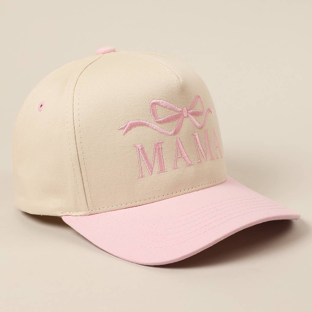 MAMA Ribbon Embroidered Two-Tone Trucker Hat