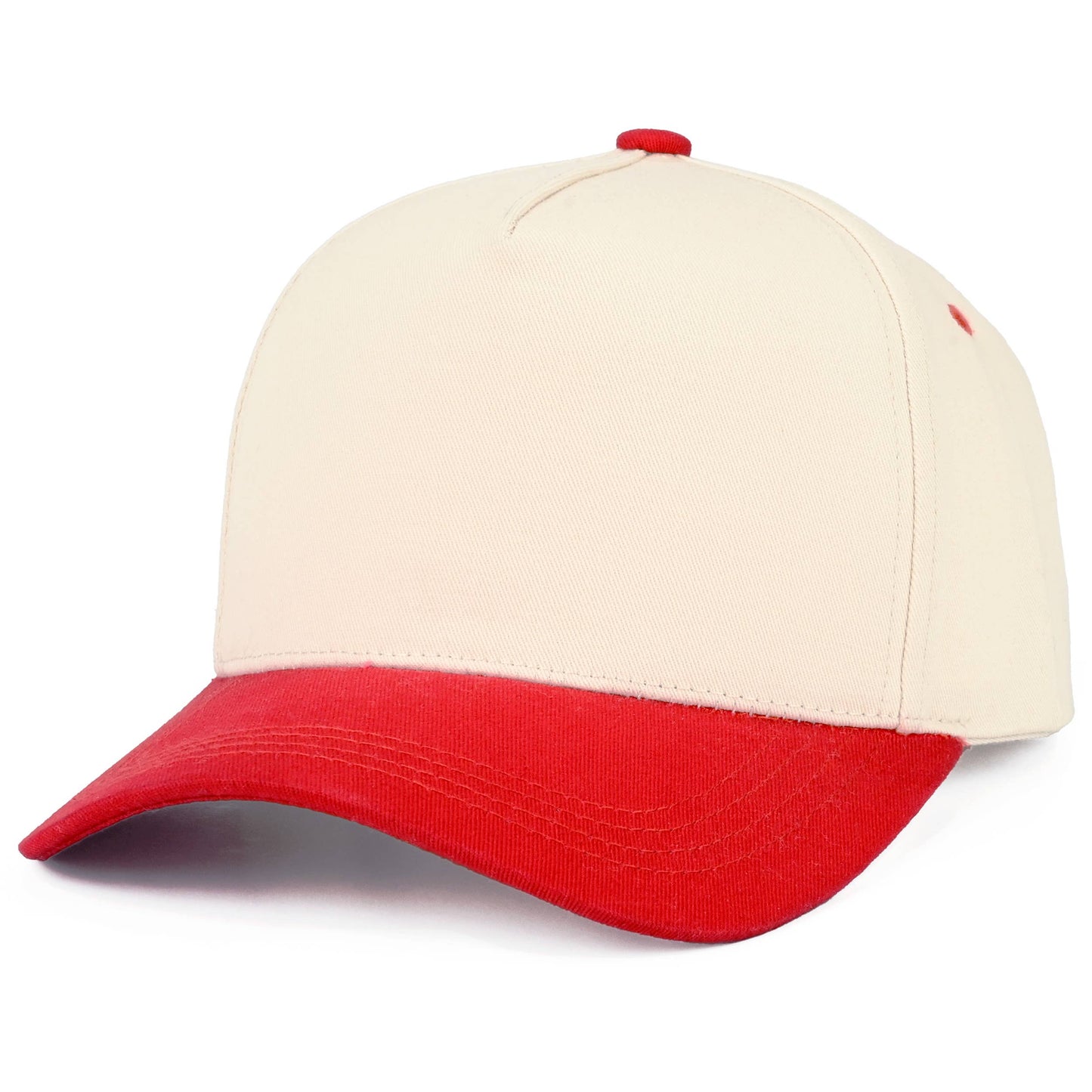 C.C Two Tone Cotton Criss-Cross Back Ponytail Trucker Hat