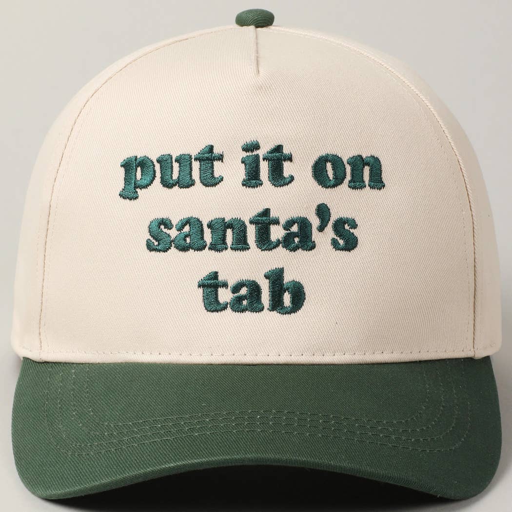 Put It On Santa's Tab Embroidery Two-Tone Hat