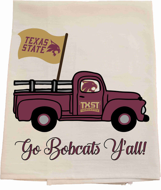 Texas State Flag Truck Tea Towel
