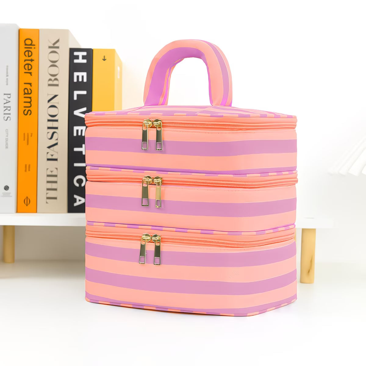 Striped Multi-layer Travel Storage Bag